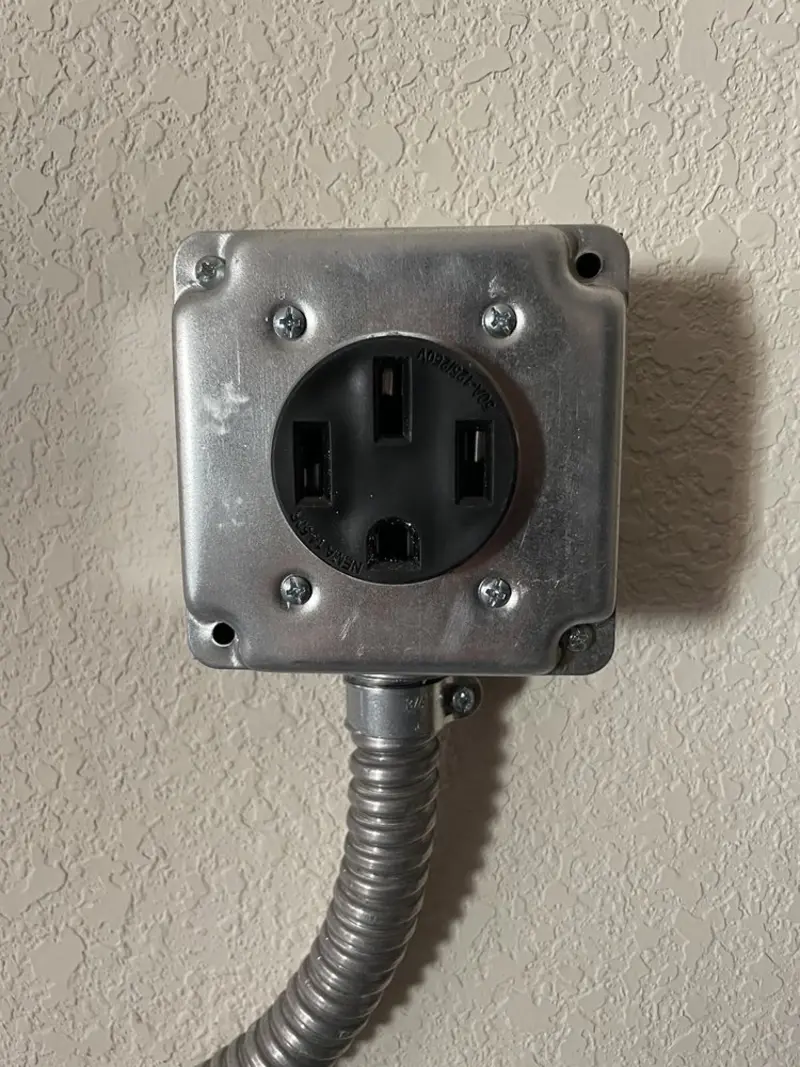 NEMA 14-50 outlet installed for Electrical Panel Upgrade in Golden Gate